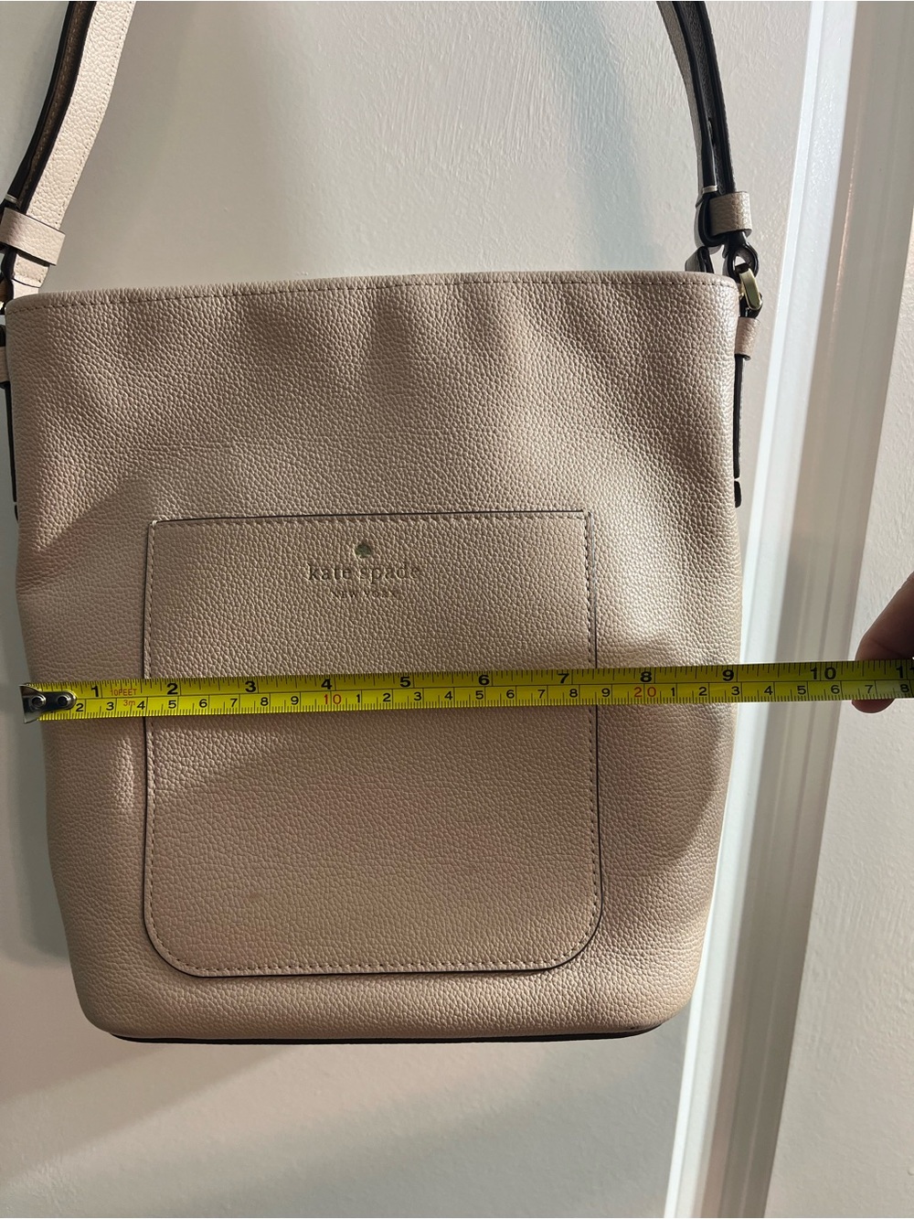 kate spade Pebbled Leather Shoulder Bag in Taupe - Picture 15 of 16